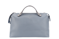FENDI BY THE WAY SHOULDER BAG MEDIUM BLUE LEATHER SILVER HARDWARE WITH LONG STRAPS NO DUST COVER