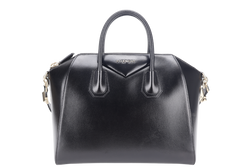 GIVENCHY ANTIGONA MEDIUM BLACK LEATHER GOLD HARDWARE WITH DUST COVER