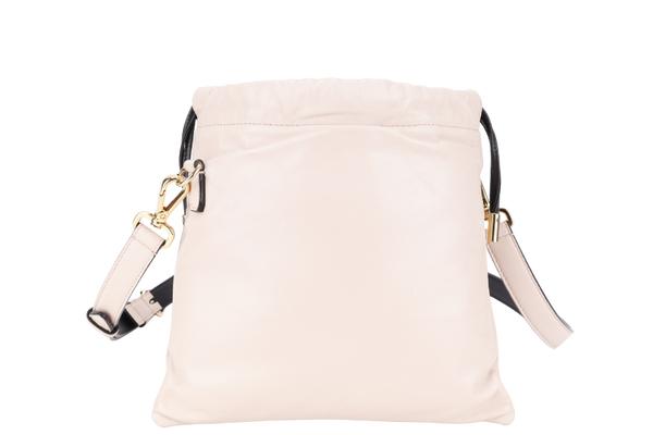 FENDI PACK DRAWSTRING IN PINK LAMBSKIN GOLD HARDWARE WITH STRAPS WITH DUST COVER