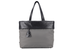 PRADA NYLON TESSUTO TRIANGLE LOGO TOTE BAG (1BG047) BLACK HARDWARE WITH CARD AND DUST COVER