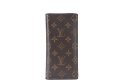 LOUIS VUITTON BRAZZA WALLET (M66540) BROWN MONOGRAM GOLD HARDWARE WITH DUST COVER AND BOX