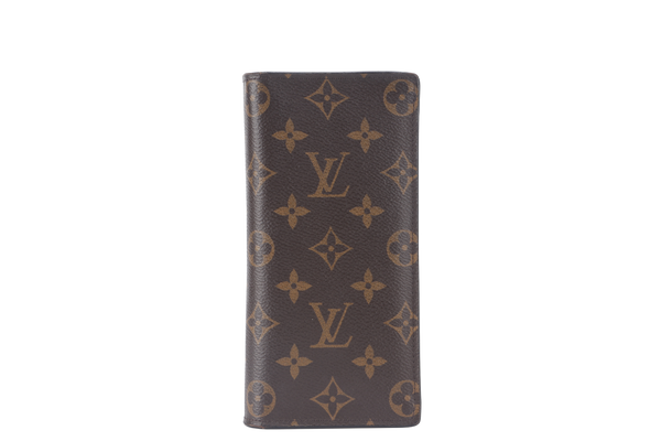 LOUIS VUITTON BRAZZA WALLET (M66540) BROWN MONOGRAM GOLD HARDWARE WITH DUST COVER AND BOX