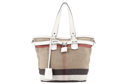 BURBERRY MEGA CHECK CANVAS TRAVELER TOTE BAG NO DUST COVER