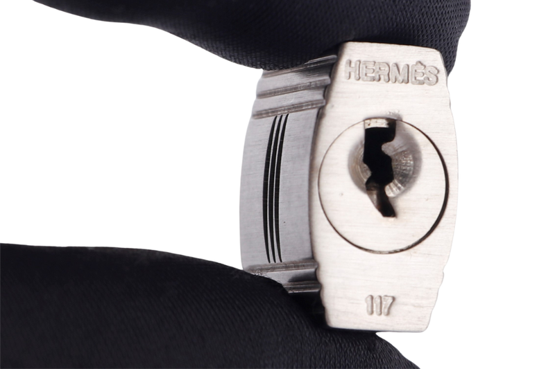 HERMES BRUSHED SILVER LOCK (Ref.117) NO KEY