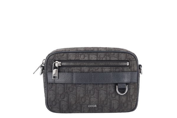 CHRISTIAN DIOR 27-BO-1213 NEW DIOR SAFARI BAG HANDBAG OBLIQUE CROSSBODY BAG RUTHENIUM HARDWARE NO DUST COVER
