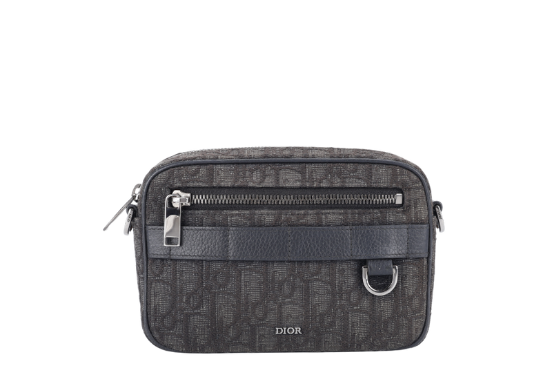 CHRISTIAN DIOR 27-BO-1213 NEW DIOR SAFARI BAG HANDBAG OBLIQUE CROSSBODY BAG RUTHENIUM HARDWARE NO DUST COVER