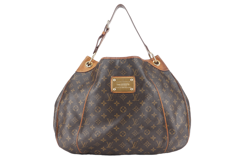 LOUIS VUITTON GALLERIA BAG GM BROWN MONOGRAM CANVAS GOLD HARDWARE WITH DUST COVER