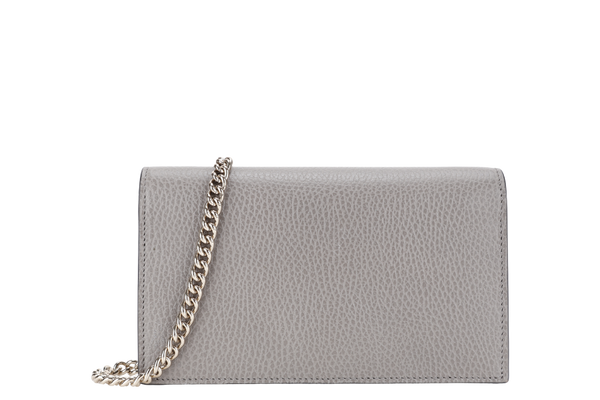 GUCCI INTERLOCKING G W.O.C GREY LEATHER GOLD HARDWARE NO DUST COVER