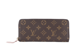 LOUIS VUITTON CLEMENCE WALLET (M61298) MONOGRAM CANVAS GOLD HARDWARE WITH DUST COVER AND BOX