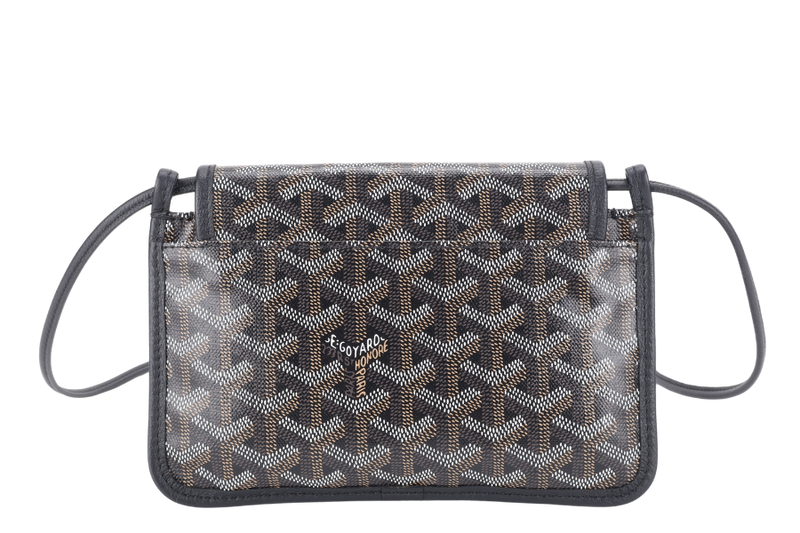 GOYARD PLUMET IN BLACK GOYARDINE WITH DUST COVER