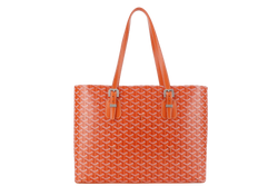 GOYARD SAC MARINE GALANTE GM ORANGE GOYARDINE CANVAS SILVER HARDWARE WITH DUST COVER