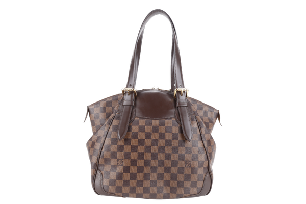 LOUIS VUITTON VERONA MM DAMIER EBENE CANVAS GOLD HARDWARE WITH LOCK&KEYS AND DUST COVER