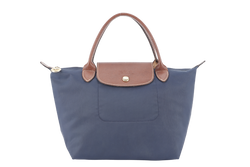 LONGCHAMP LE PLIAGE SMALL NAVY BLUE CANVAS GOLD HARDWARE NO DUST COVER