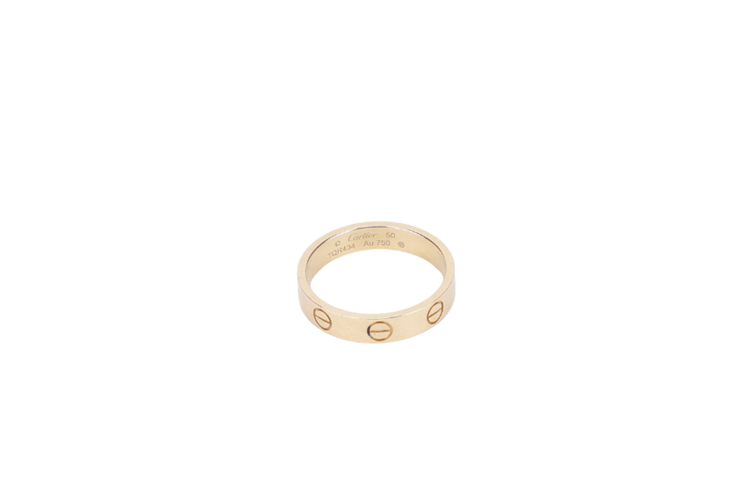 CARTIER LOVE RING GOLD AU750 SIZE 50 TQR434 WITH CERTIFICATE AND BOX