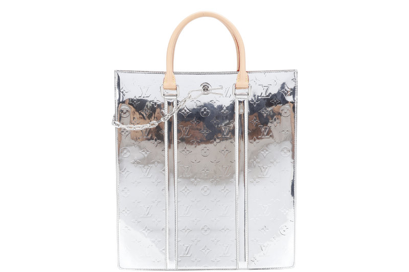 LOUIS VUITTON M45884 SAC PLAT MONOGRAM MIRROR BAG WITH STRAPS AND DUST COVER