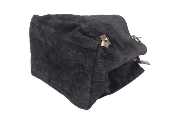 LOUIS VUITTON WHISPER WITH PYTHON SKIN HANDLE (M95811) (FL2058) GM SIZE, KOHL MONOGRAM EMBOSSED SUEDE, WITH DUST COVER