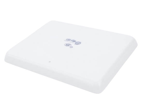 HERMES CHAINE D'ANCRE PORCELAIN SQUARE PLATE WITH BOX