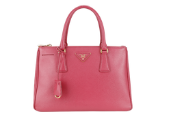 PRADA SAFFIANO LUX TOTE PINK BAG WITH STRAPS GOLD HARDWARE AND DUST COVER NO CARD