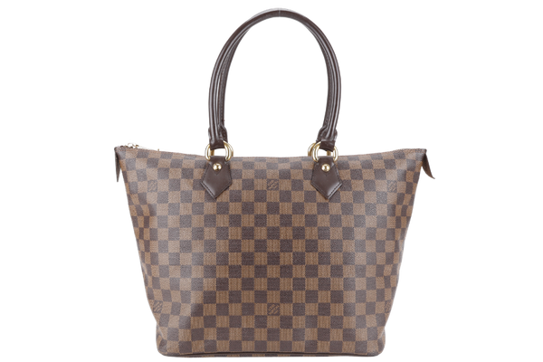 LOUIS VUITTON N51183 SALEYA PM BROWN DAMIER EBENE GOLD HARDWARE WITH DUST COVER