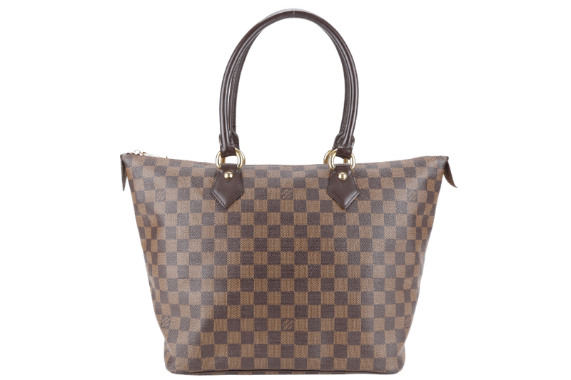 LOUIS VUITTON N51183 SALEYA PM BROWN DAMIER EBENE GOLD HARDWARE WITH DUST COVER