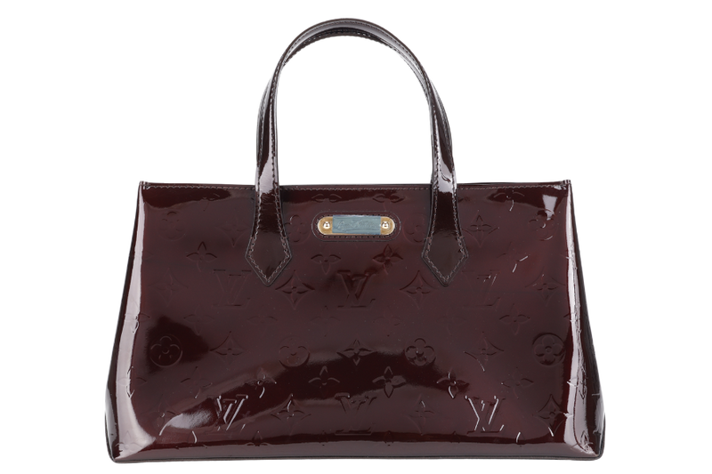 LOUIS VUITTON WILSHIRE PM AMARANTE VERNIS MONOGRAM WITH DUST COVER
