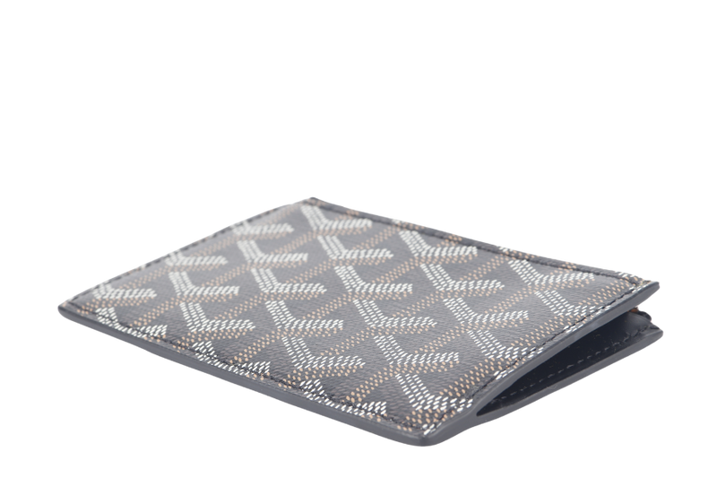 GOYARD BOURBON ZIPPED CARD HOLDER BLACK COLOR WITH BOX