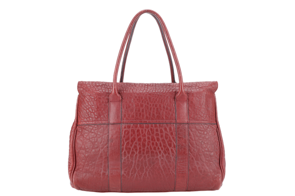 MULBERRY THE BAYSWATER SATCHEL BURGUNDY LEATHER GOLD HARDWARE NO DUST COVER