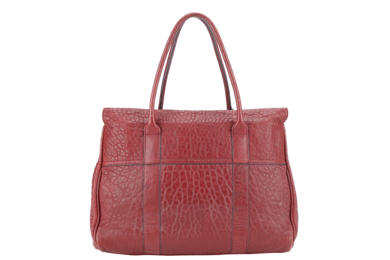 MULBERRY THE BAYSWATER SATCHEL BURGUNDY LEATHER GOLD HARDWARE NO DUST COVER