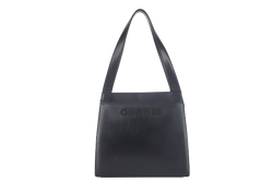 CHANEL VINTAGE BLACK LAMBSKIN SHOULDER TOTE [(528xxxx)1997-1999] NO CARD NO DUST COVER