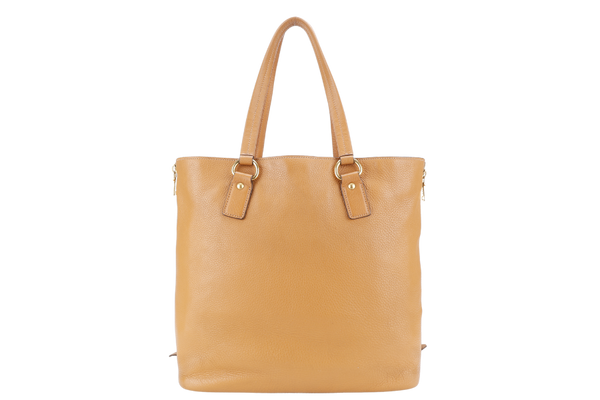PRADA MUSTARD VITELLO DAINO LEATHER TOTE BAG NO CARD NO DUST COVER