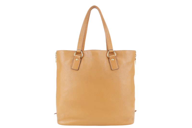 PRADA MUSTARD VITELLO DAINO LEATHER TOTE BAG NO CARD NO DUST COVER