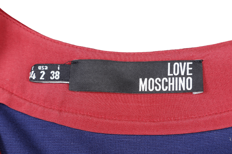 LOVE MOSCHINO BLUE RED DRESS