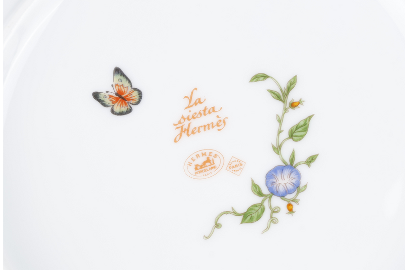 HERMES LA SIESTA PORCELAIN PLATE WITH BOX