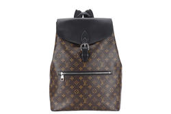 LOUIS VUITTON MACASSAR PARC (M40637) MONOGRAM CANVAS BACKPACK SILVER HARDWARE WITH DUST COVER