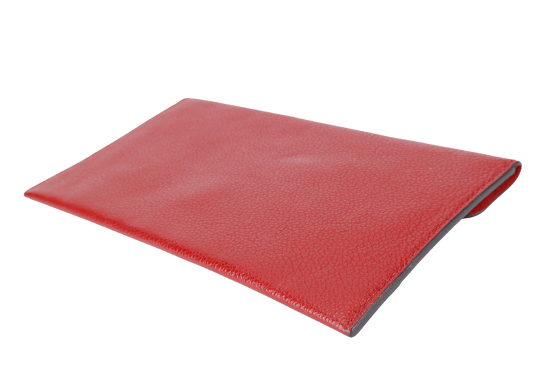 LOUIS VUITTON VEAU CACHEMIRE ENVELOPE POUCH CHINESE NEW YEAR PIG RED LEATHER GOLD HARDWARE NO DUST COVER