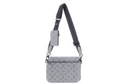 LOUIS VUITTON M46603 TRIO MESSENGER GREY MONOGRAM SHADOW BHW WITH DUST COVER
