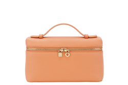 LORO PIANA EXTRA POCKET L19 GRAINED CALFSKIN CINNAMON ORANGE (LOAX) COLOR GOLD HARDWARE WITH DUST COVER AND BOX