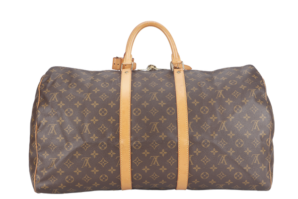 LOUIS VUITTON KEEPALL 55 (M41424) BROWN MONOGRAM CANVAS GOLD HARDWARE SP0974 NO DUST COVER