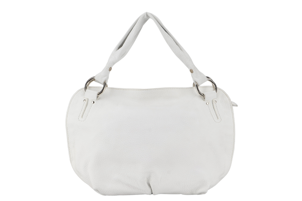 CELINE BITTERSWEET HOBO BAG WHITE GRAIN LEATHER GOLD HARDWARE WITH DUST COVER