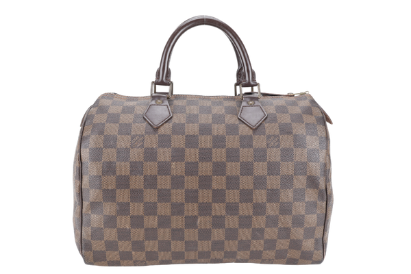 LOUIS VUITTON N41364 SPEEDY 30 DAMIER EBENE GOLD HARDWARE WITH DUST COVER