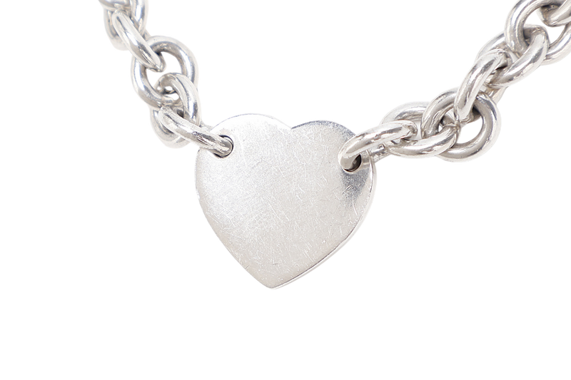 TIFFANY & CO. SV925 CENTRE HEART CHARM BRACELET