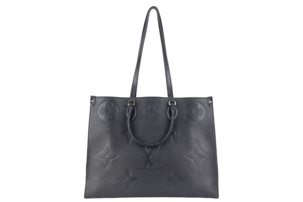 LOUIS VUITTON M44925 ON THE GO GM BLACK MONOGRAM EMPREINTE LEATHER GOLD HARDWARE WITH DUST COVER
