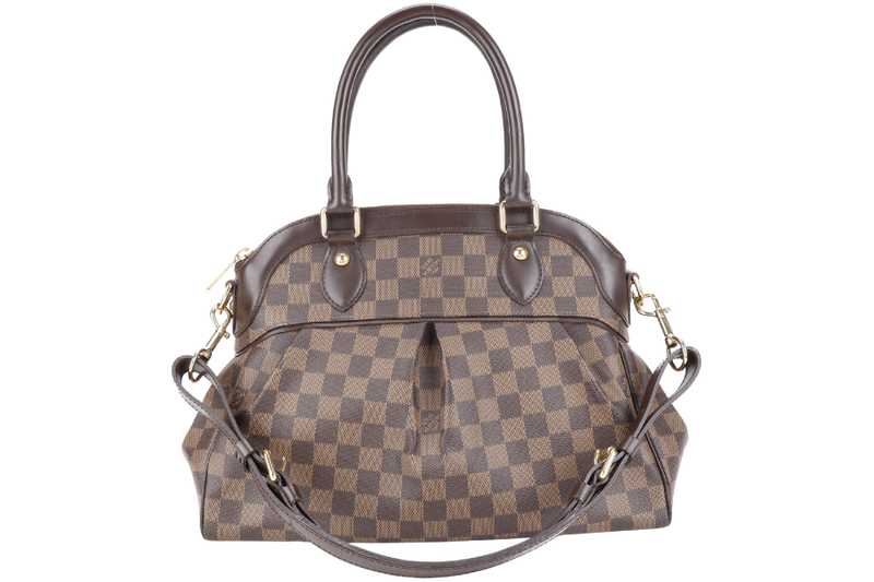LOUIS VUITTON N51997 TREVI DAMIER EBENE CANVAS GOLD HARDWARE WITH STRAPS NO DUST COVER