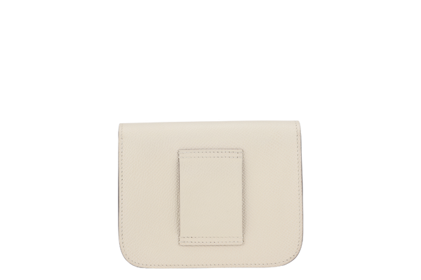 HERMES CONSTANCE SLIM NATA EPSOM WITH CITRON LAQUER HARDWARE WITH DUST COVER AND BOX