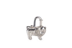 HERMES LION MOTIF SILVER PADLOCK