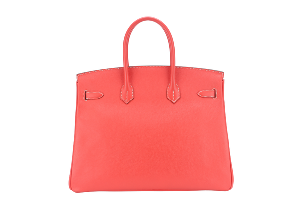 HERMES BIRKIN 35 VERSO ROSE JAIPUR x GOLD EPSOM LIGHT GOLD HARDWARE STAMP P (YEAR 2012) WITH KEYS, LOCK AND DUST COVER