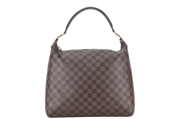 LOUIS VUITTON PORTOBELLO PM (N41184) DAMIER EBENE CANVAS HOBO BAG GOLD HARDWARE NO DUST COVER