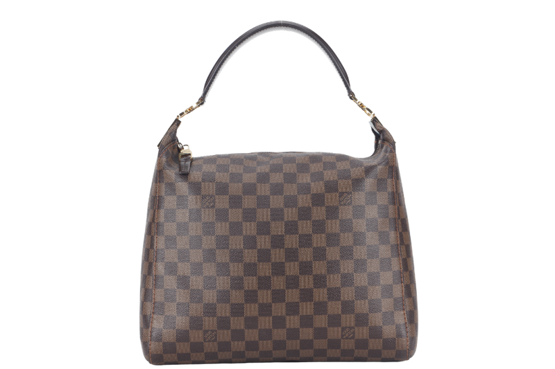 LOUIS VUITTON PORTOBELLO PM (N41184) DAMIER EBENE CANVAS HOBO BAG GOLD HARDWARE NO DUST COVER