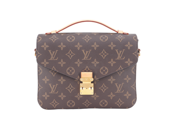 LOUIS VUITTON M44875 POCHETTE METIS MONOGRAM CANVAS GOLD HARDWARE WITH DUST COVER AND STRAPS
