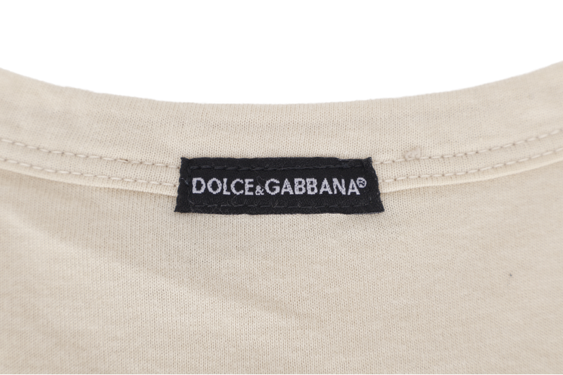 DOLCE & GABBANA CROSS RED BIDDING T-SHIRT 50